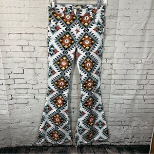 Ranch Dress’n Girl Size 16 Southwest Print Flare Jeans Pants Western Cowgirl